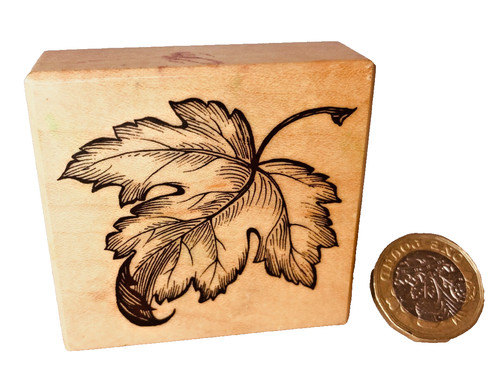 Rubber ink stamp leaf - rubber,