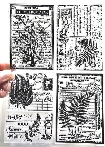 Large clear stamps fern leaf - large,