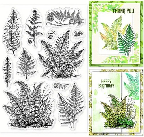 Clear stamps leaves - clear,