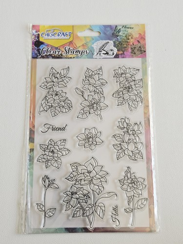 Clear stamps floral flowers - stamps,