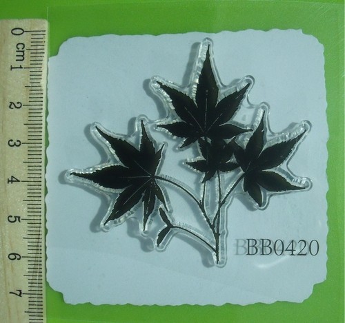 Maple leaf cling stamp - leaf,