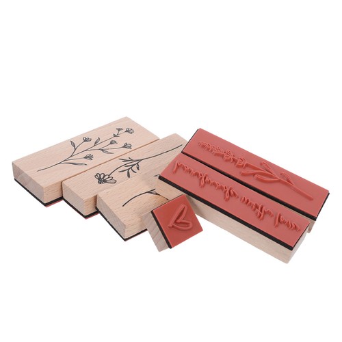 Wood mounted rubber stamps - wood,