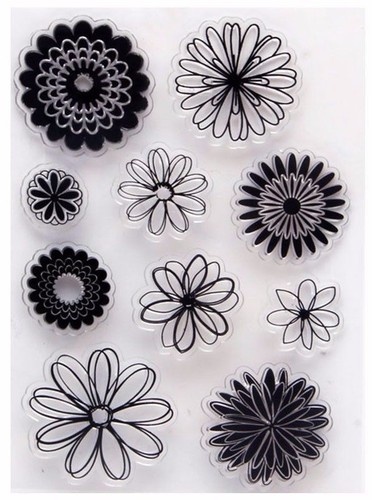 Clear acrylic flowers - 10,
