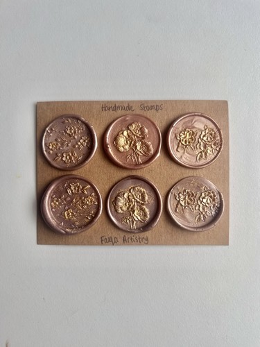 Mauve gold floral wax - floral,