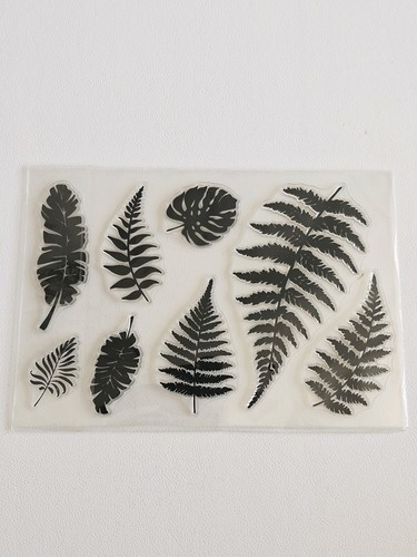 Clear stamps leaves ferns - clear,