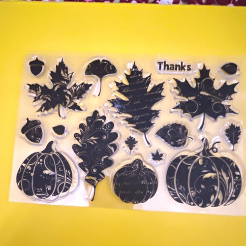 Clear stamp set - clear, leaves