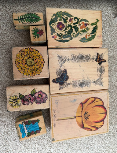 Lot vintage floral rubber - 8,