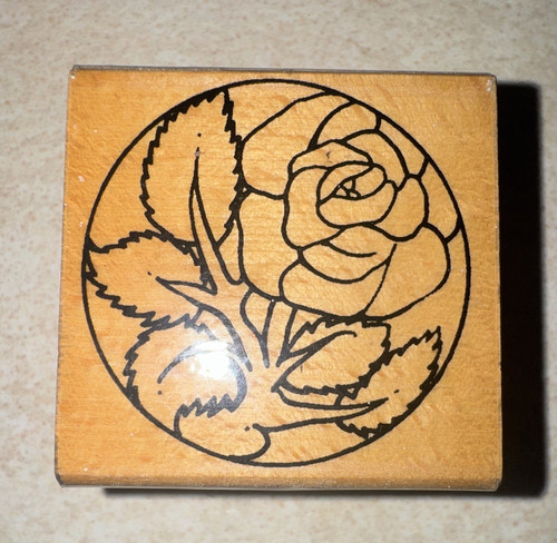 Wood mounted rubber stamp - wood,