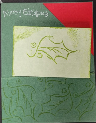 Sketch holly leaf - rubber, stamp