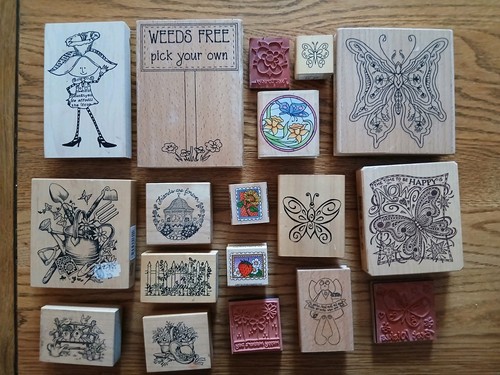 Wooden rubber stamp - wooden, x15