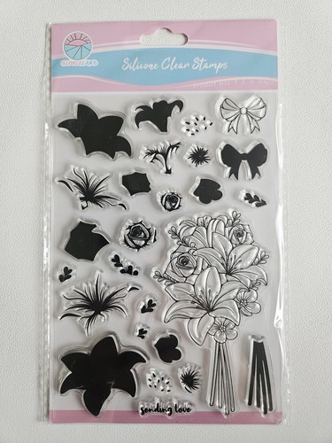 Clear stamps flowers floral - clear,
