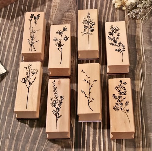 Wood rubber craft - stamps,