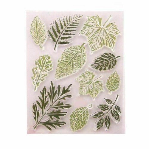 Clear acrylic stamps leaves - clear,
