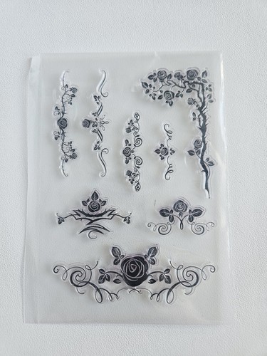 Clear stamps roses vines - clear,