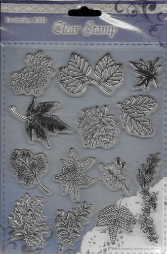 Leaves clear stamp set - set, for