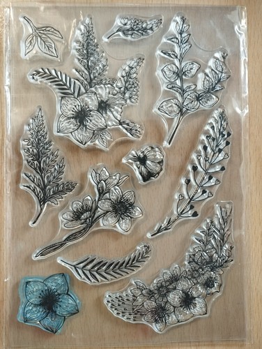 Clear stamp set - stamp, flowers