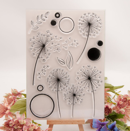 Dandelion silicone clear - silicone, stamp