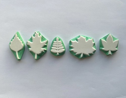 Leaf rubber stamps - stamps, hand