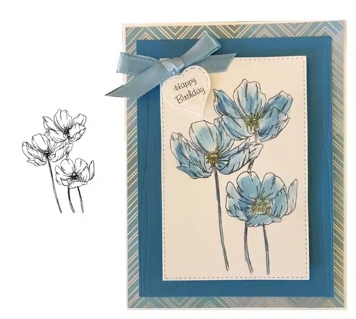 Clear stamp delicate anemone - stamp,